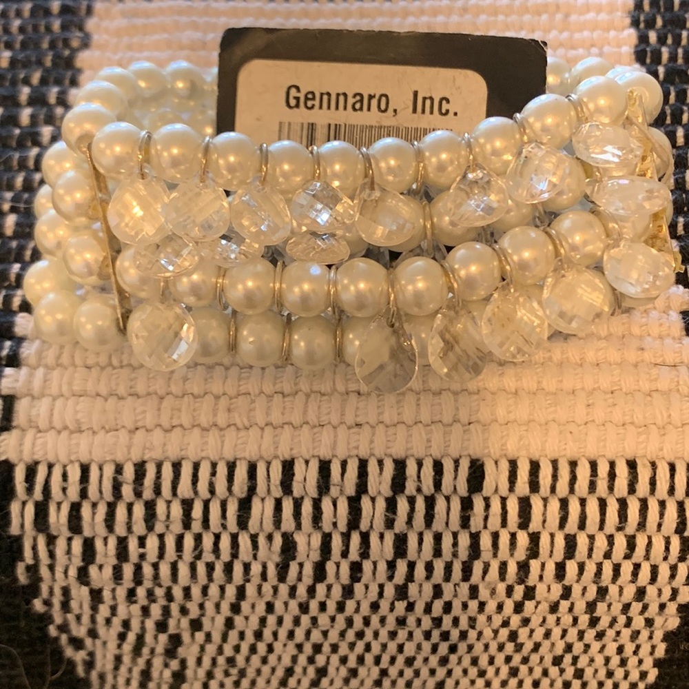 Faux Pearl and Crystals Stack Bracelet NWT